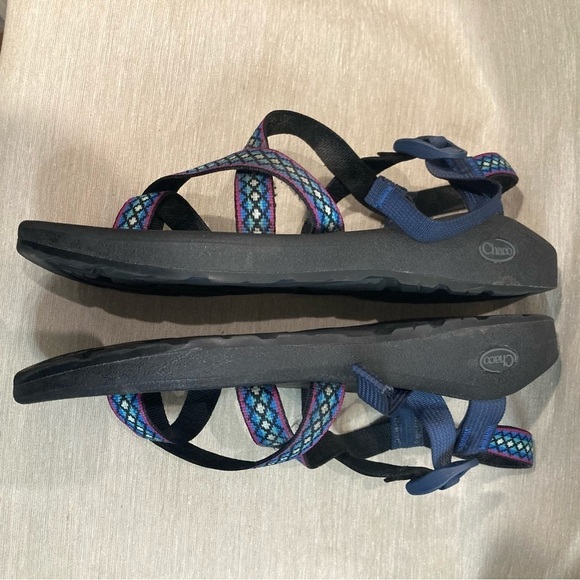 CHACO Sz 12 ZX1 Classic Burst Cloud Sole Comfort Toe Wrap Slip On Sandals - Picture 5 of 11